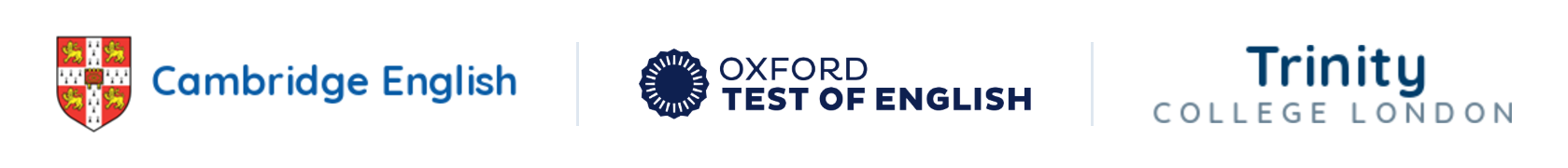 Logos Cambridge, Oxford y Trinity Cambridge English, Oxford Test of English y Trinity College London